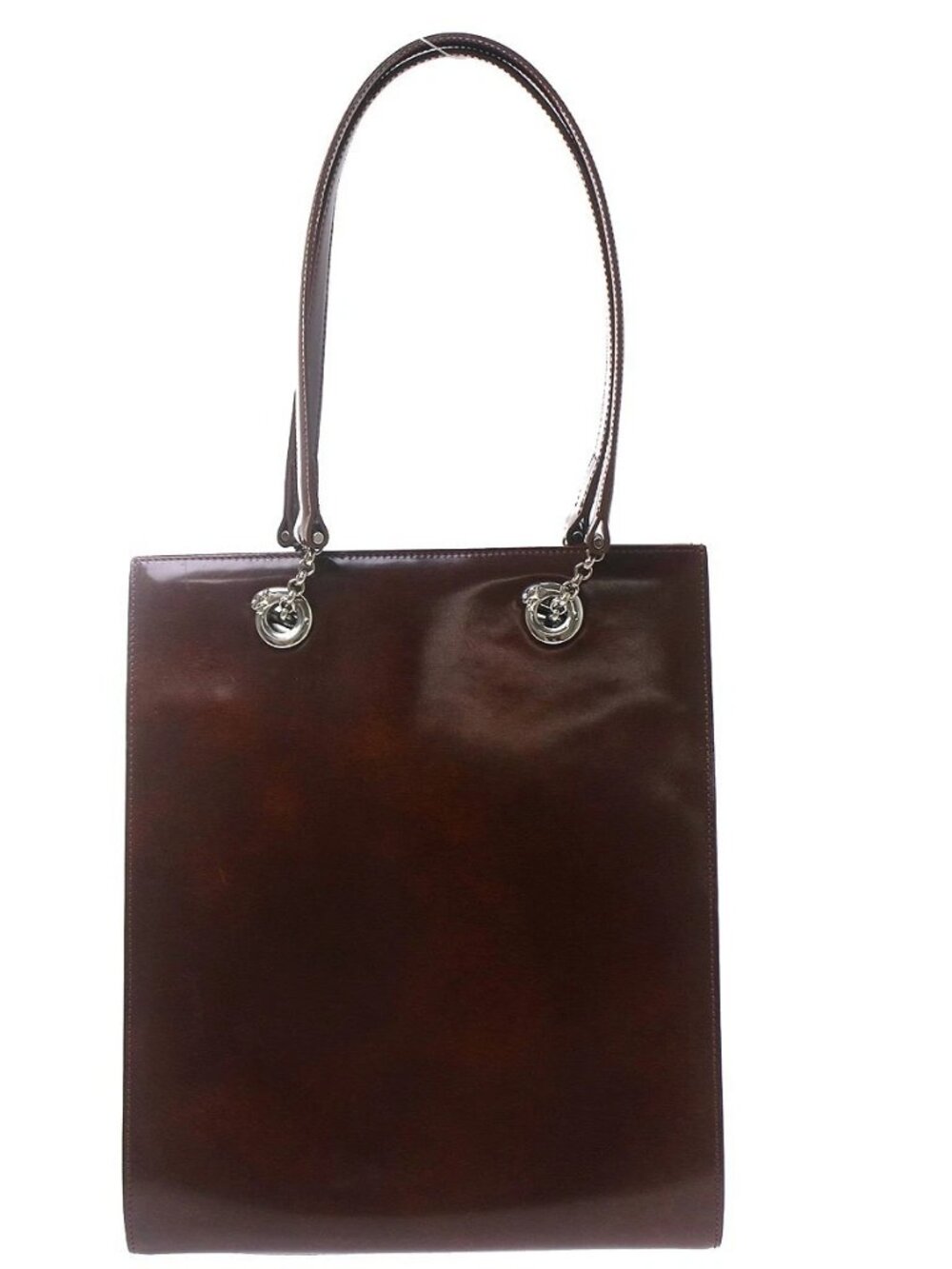 Best08 Cartier Brown Leather Panthere Tote Handbag EKEI NQ11700